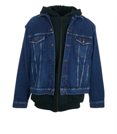 Balenciaga Layered Denim Hoodie/Jacket, front view
