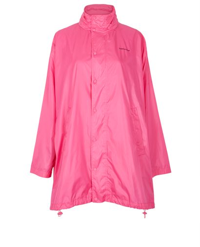 Balenciaga Oversized Raincoat, &pound;200, Clothing, Pink, Nylon (Polymer), Front view