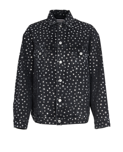 Balenciaga Embellished Denim Jacket, front view