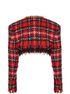 Balmain Bolero Checked Boucle Jacket, £750, Clothing, Red, Wool, Back view