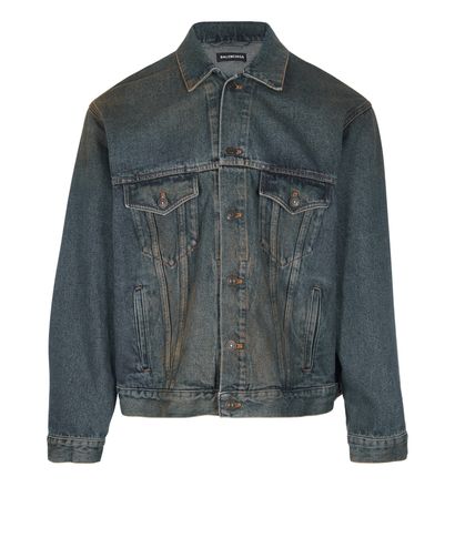Balenciaga Signature Logo Denim Jacket, front view