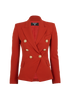 Balmain Gabardine 6-Button Jacket, &pound;350, Clothing, Orange, Viscose/Wool, Front view