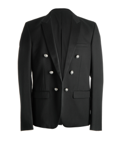 Balmain Blazer, Mens, Wool, Black, Sz XL, 3*