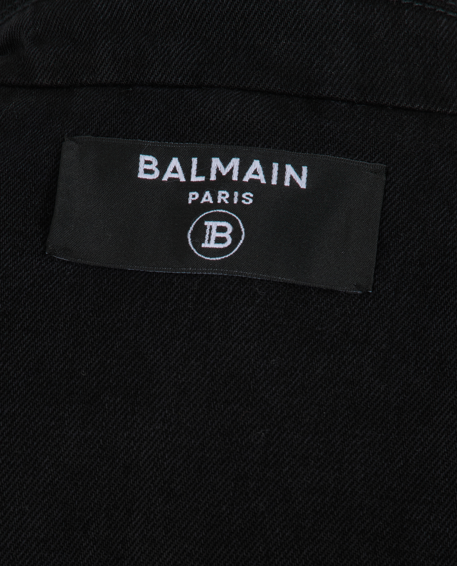 Balmain Double Breasted Denim Jacket, &pound;350, Clothing, Black, Cotton/Denim, Other view