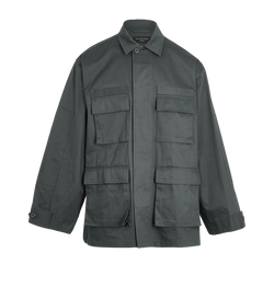 Balenciaga Oversized Cargo Jacket, Mens, Cotton, Grey, Sz L, 2*