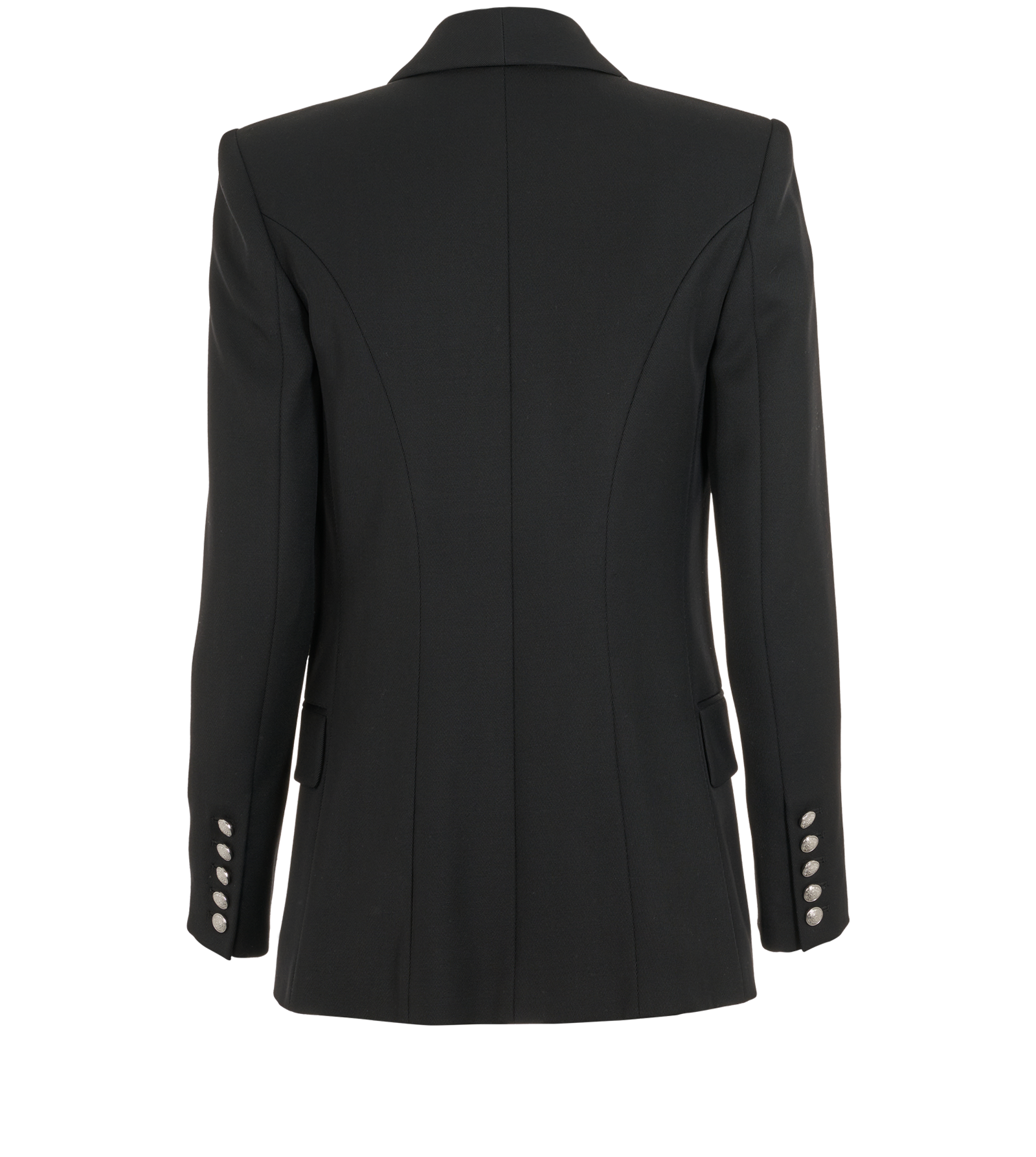 Balmain Blazer, &pound;495, Clothing, Black, Wool, Back view