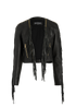 Balmain Fringe Biker Jacket, front view