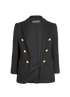 Balmain Double Breasted Blazer, £450, Clothing, Black, Tweed, Front view