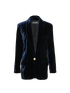 Balmain Velvet Blazer, £250, Clothing, Blue, Velvet/Viscose, Front view