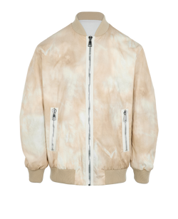 Balmain Bomber Jacket, Mens, Cotton, Beige, Sz M, 2*