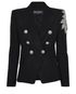 Balmain Embellished Shoulder Classic Jacket, front view