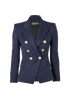 Balmain Blazer Jacket, &pound;420, Clothing, Navy, Wool, Front view