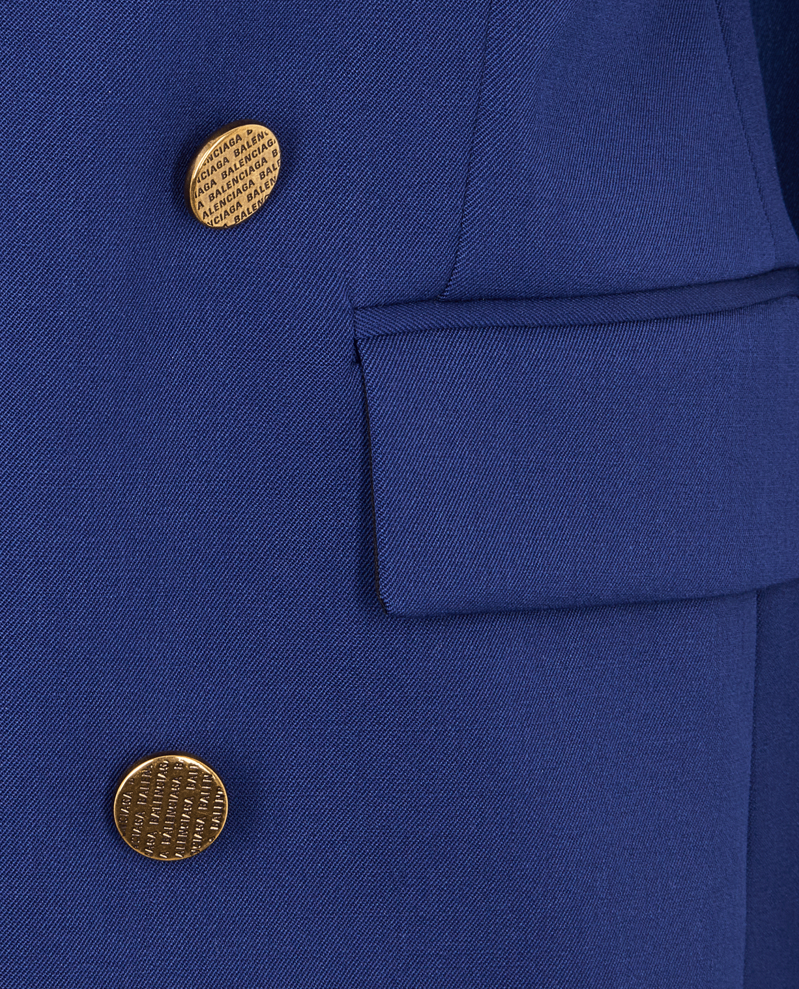 Balenciaga Shoulder Pad Blazer, &pound;330, Clothing, Blue, Wool, Other view