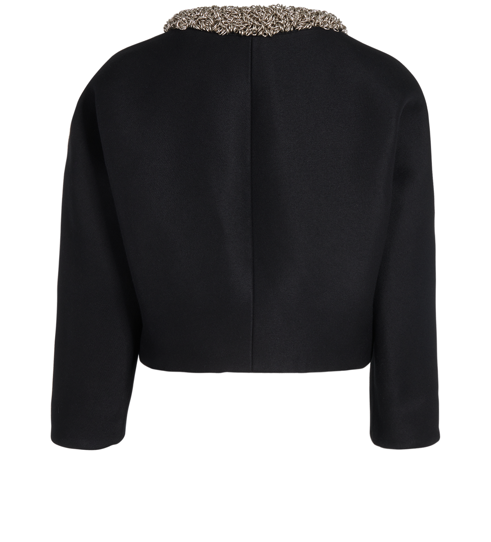 Balenciaga Chain Collar Jacket, &pound;550, Clothing, Black, Polyester Mix, Back view