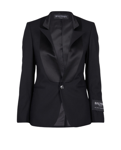 Balmain Satin Lapel Blazer, front view