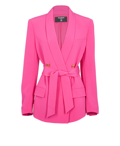 Balmain Double Breasted Belted Blazer, front view