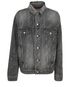 Balenciaga Logo Denim Jacket, &pound;420, Clothing, Black, Denim, Front view