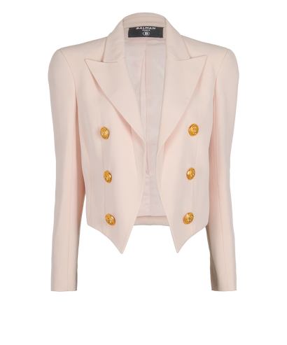 Balmain Crepe Cropped Blazer, front view