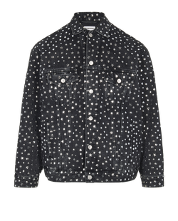 Balenciaga Star Studded Jacket, Denim, Black, Mens XL, 3*