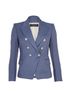 Balmain Double Breasted Blazer, &pound;795, Clothing, Blue, Viscose, Front view
