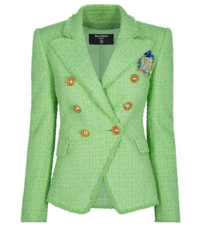 Balmain Embellished Crest Blazer, front view