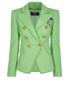Balmain Embellished Crest Blazer, front view