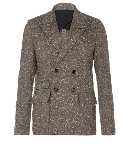 Bottega Veneta Knotted Herringbone Blazer, &pound;350, Clothing, Brown, Viscose, Front view