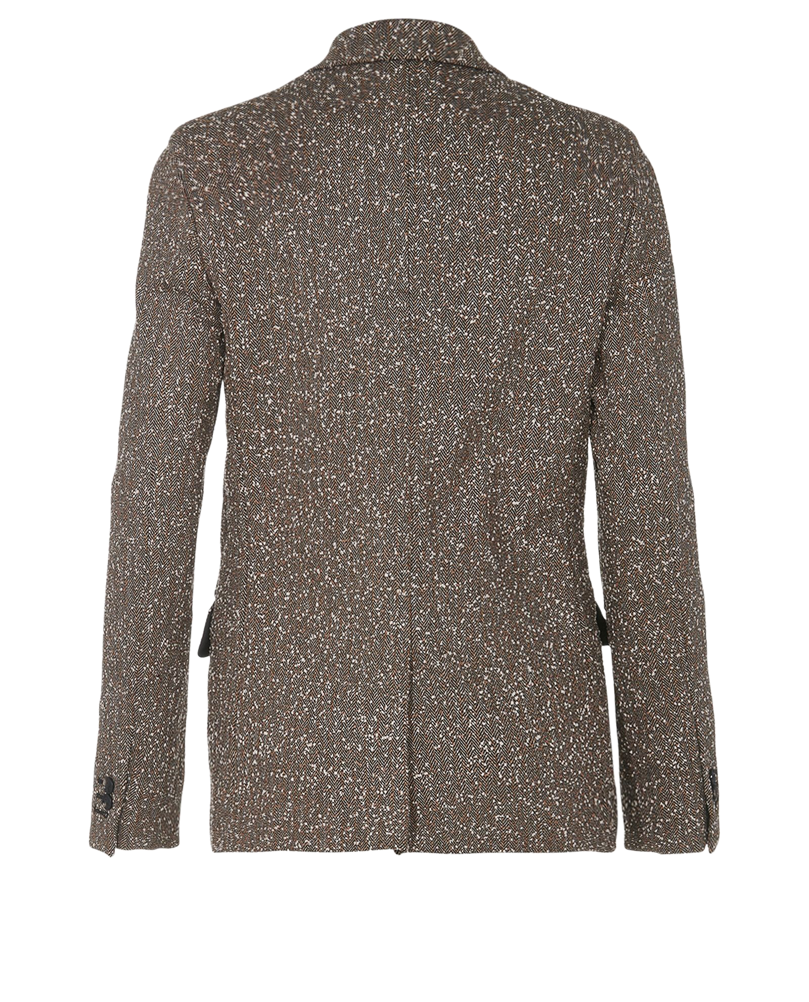 Bottega Veneta Knotted Herringbone Blazer, &pound;350, Clothing, Brown, Viscose, Back view