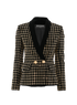 Balmain Embellished Velvet Blazer Jacket, £450, Clothing, Black/Gold, Cotton, Front view