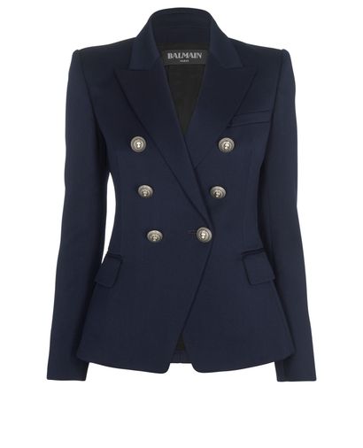 Balmain Blazer, &pound;750, Clothing, Blue, Wool, Front view