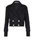 Balmain Cropped Reefer Jacket, front view