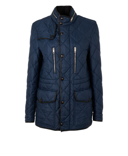 Burberry Quilted Jacket, &pound;295, Clothing, Navy, Polyester (Polymer), Front view