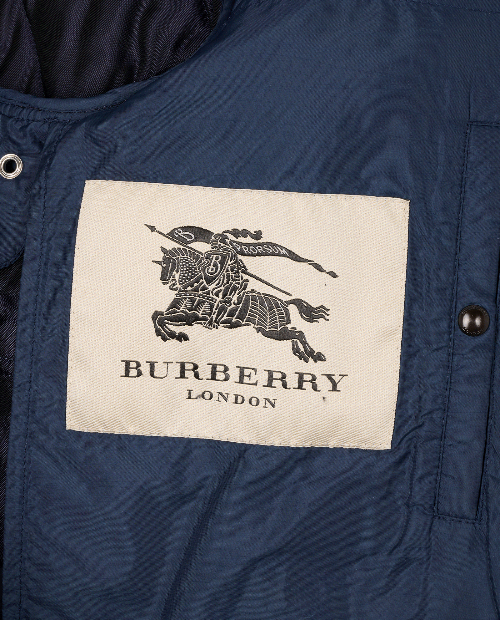 Burberry Quilted Jacket, &pound;295, Clothing, Navy, Polyester (Polymer), Other view