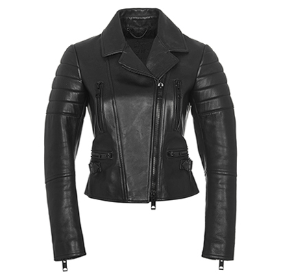 Burberry Leather Biker Jacket, front view