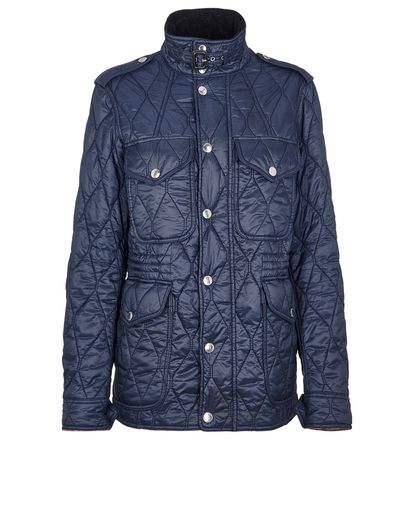 Burberry Quilted Garrington Jacket, &pound;295, Clothing, Blue, Polyester (Polymer), Front view