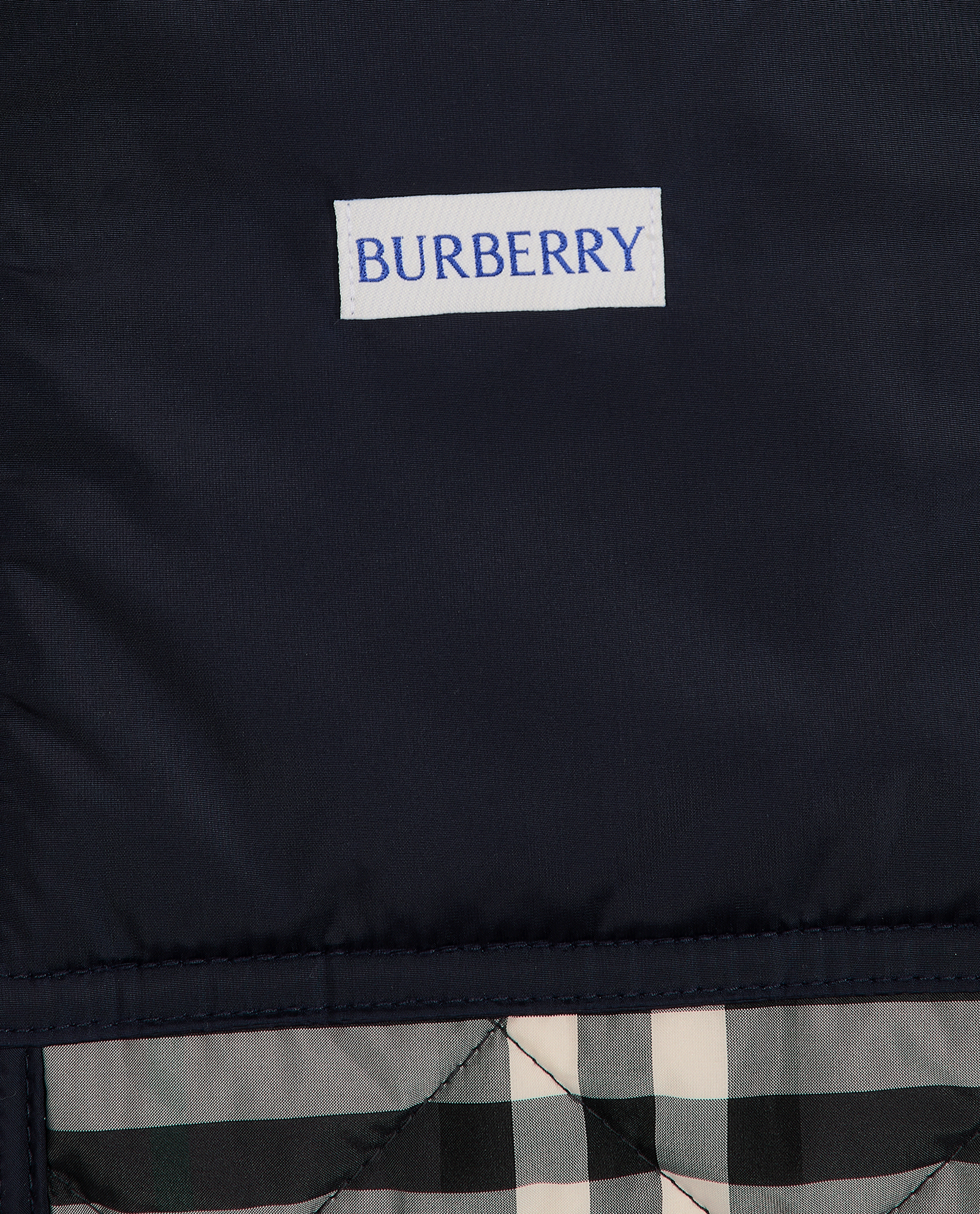 Burberry Quilted Zip-Up Jacket, &pound;375, Clothing, Navy, Polyester (Polymer), Other view