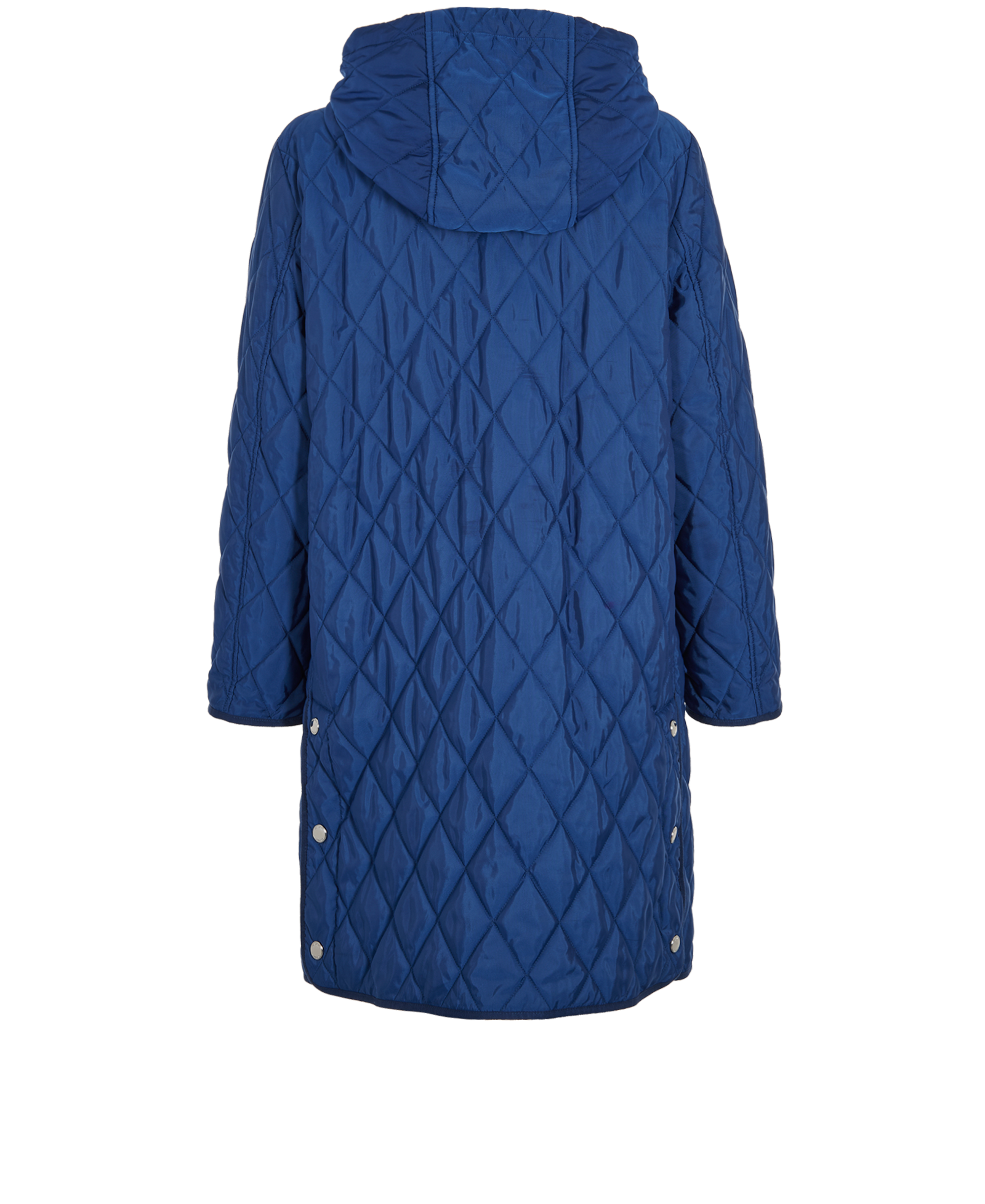 Burberry Quilted Long Jacket, &pound;450, Clothing, Blue, Polyester (Polymer), Back view