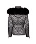 Burberry Quilted Jacket Removable Fur Collar, back view