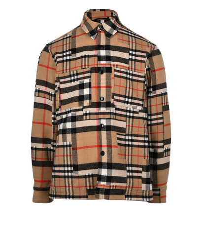 Burberry Check Jacket, &pound;750, Clothing, Beige, Cotton, Front view