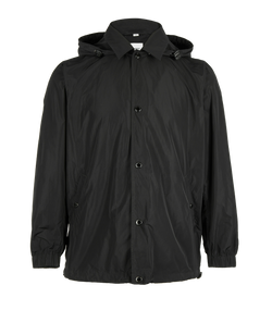 Burberry TB Nylon Windbreaker, Polyester, Black, Sz S, 3*