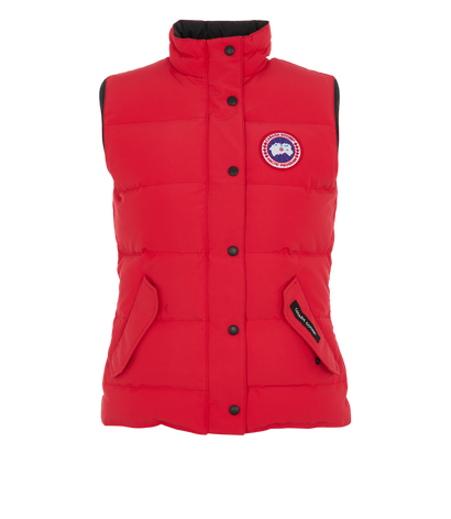 Canada Goose Freestyle Gilet, &pound;295, Clothing, Red, Down Feathers/Nylon, Front view
