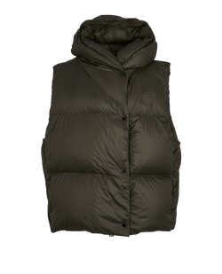 Canada Goose Rhoda Hooded Vest, Nylon, Khaki, Sz XL, 3*