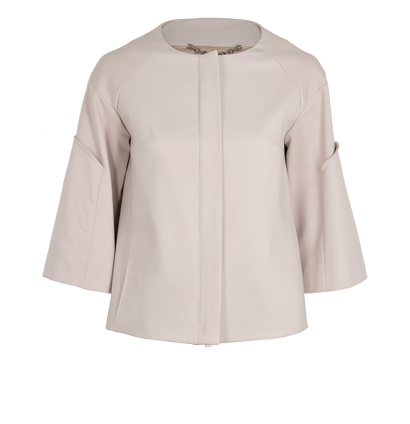 Celine Jacket, £650, Clothing, Taupe, Wool, Front view