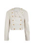 Celine Double Breasted Short Jacket, &pound;550, Clothing, White, Leather, Front view