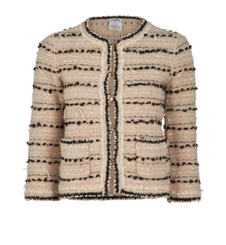 Chanel 05A Jacket, Wool/Cashmere, Beige/Black, UK6, 2*