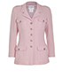Chanel Woven Single Breasted Pockets 1998 Jacket, &pound;960, Clothing, Pink, Alpaca Wool/Wool, Front view
