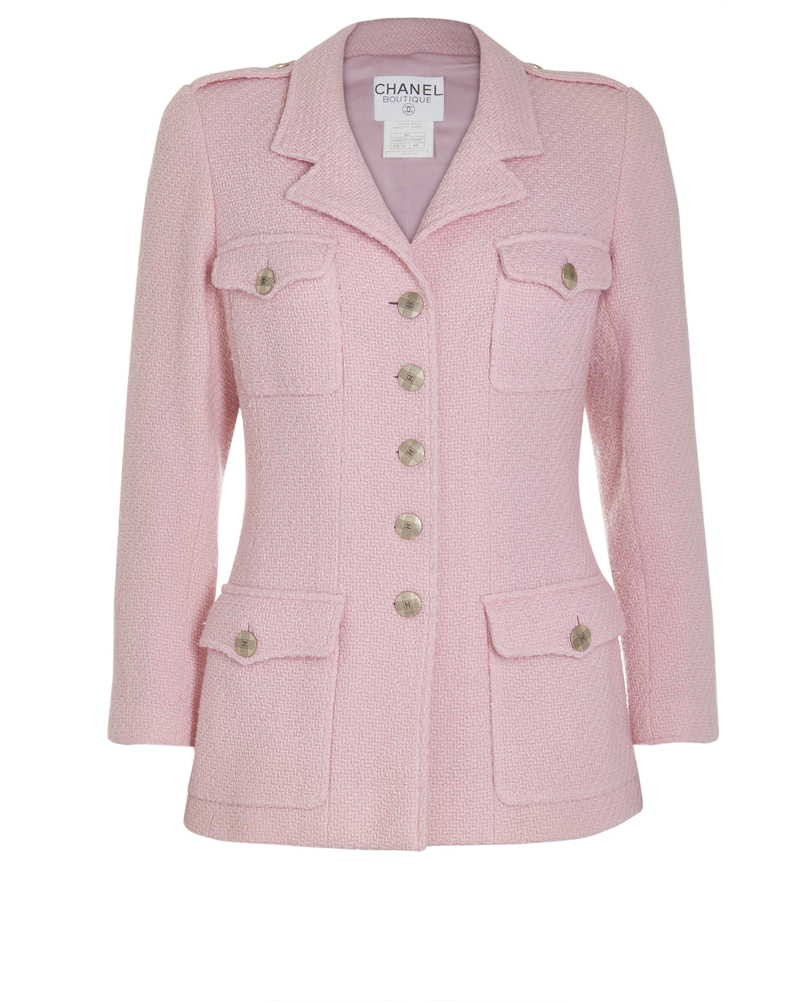 Chanel Woven Single Breasted Pockets 1998 Jacket, Jackets