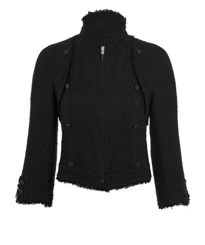 Chanel 06P Tweed Jacket, &pound;790, Clothing, Black, Silk, Front view