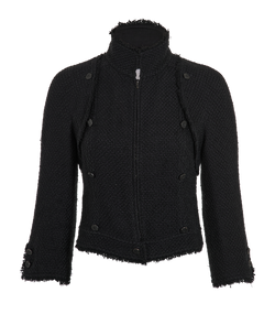 Chanel 06P Tweed Jacket, Silk, Black, UK12, 2*