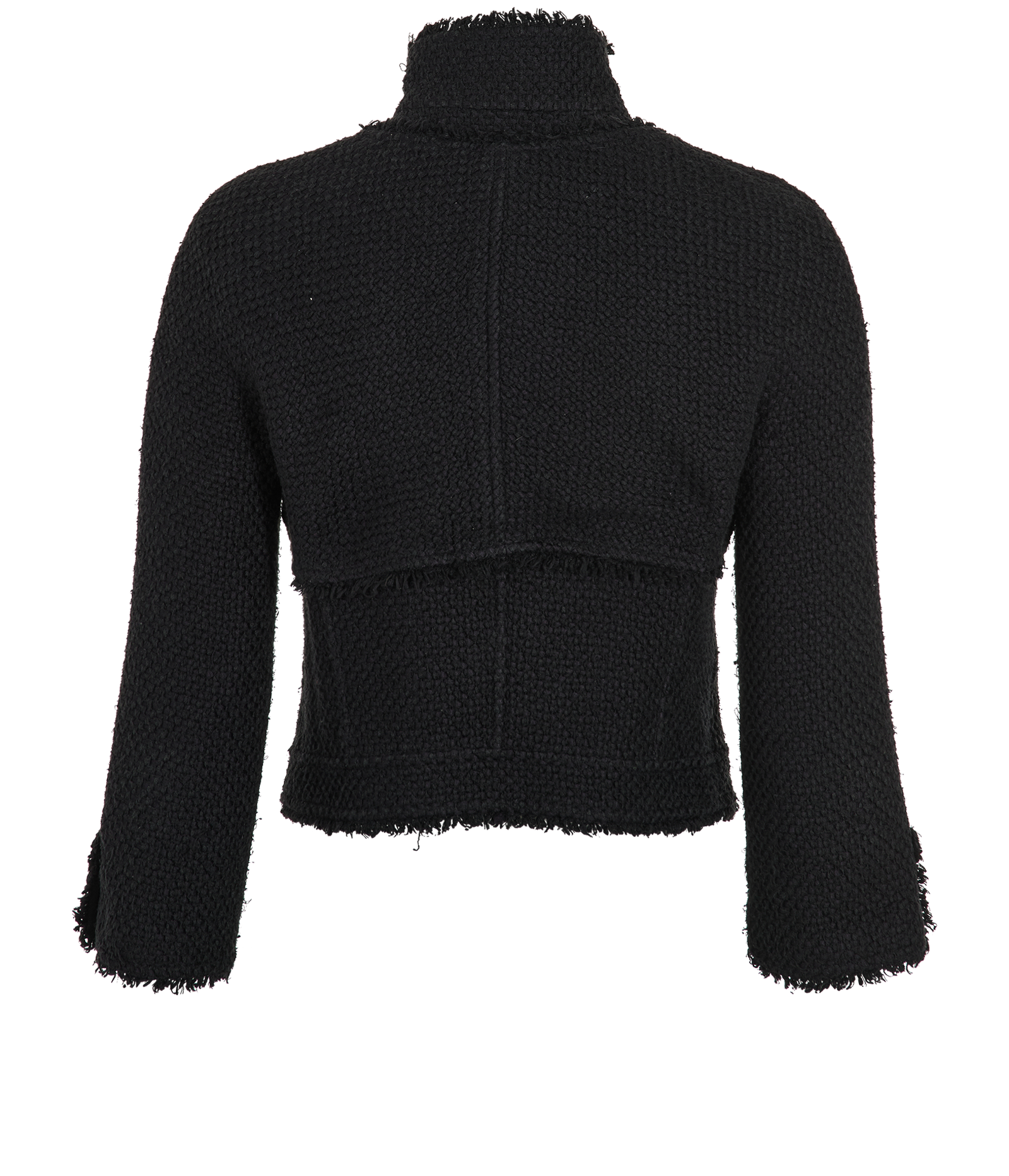 Chanel 06P Tweed Jacket, &pound;790, Clothing, Black, Silk, Back view